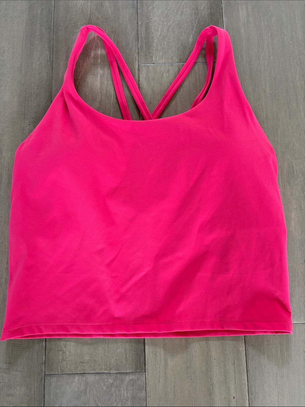 Source Unknown Hot Pink Strappy Tank Top